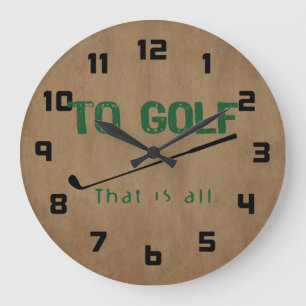 To Golf Large Clock