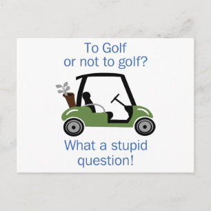To Golf or Not Postcard