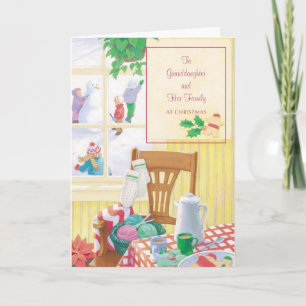 To Granddaughter and Her Family at Christmas Holiday Card