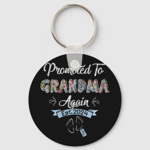 To Grandma Again Est 2024 Pregnancy Announcement Key Ring
