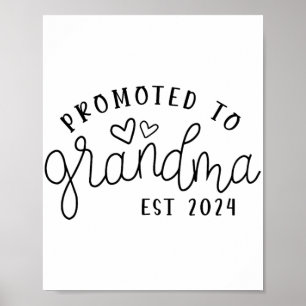 To Grandma Est 2024 New Grandma Mothers Day  Poster