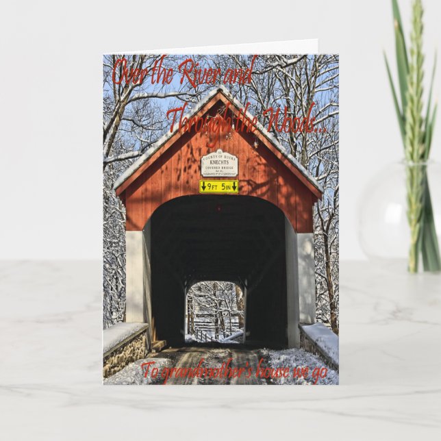 To Grandmas We Go Holiday Card (Front)