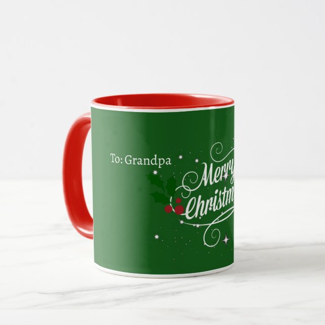 To: Grandpa, Merry Christmas,  Mug (Front Left)