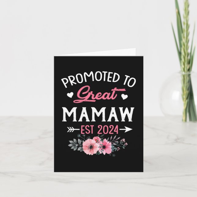 To Great Mamaw Est 2024 Flower  Card (Front)