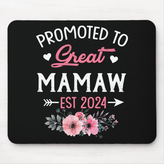 To Great Mamaw Est 2024 Flower  Mouse Mat (Front)