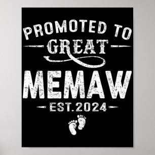 To Great Memaw 2024 Mothers Day First Time Mum  Poster