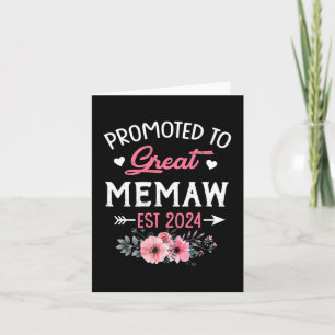 To Great Memaw Est 2024 Flower Card