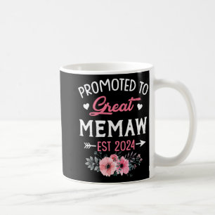 To Great Memaw Est 2024 Flower Coffee Mug