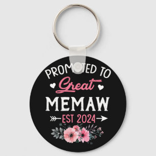 To Great Memaw Est 2024 Flower Key Ring