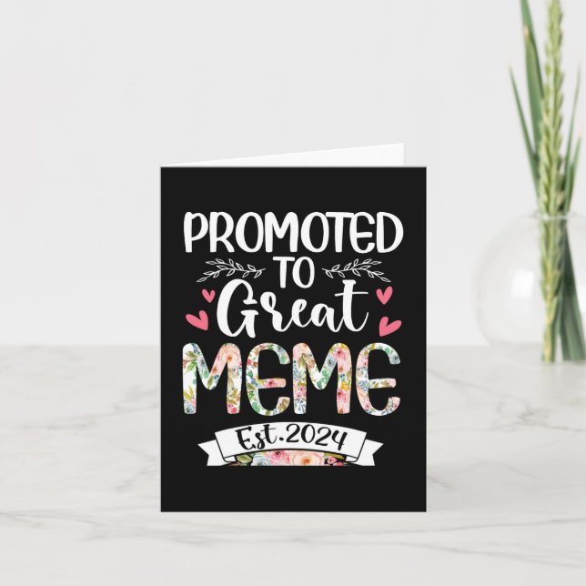 To Great Meme Est 2024 Mothers Day  Card (Front)
