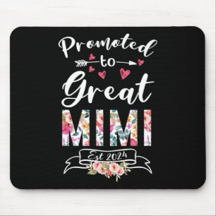 To Great Mimi Est 2024 Mothers Day Flower  Mouse Mat