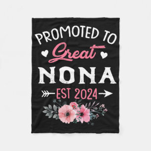 To Great Nona Est 2024 Flower Fleece Blanket