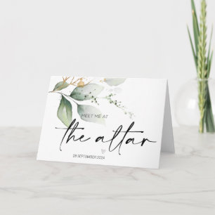 To Groom On Wedding Day Bride Meet Me At The Altar Card