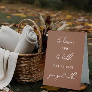 To Have and to Hold Autumn Wedding Blankets Favour