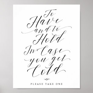 To Have and to Hold Blanket Wedding Sign