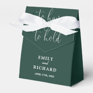 To Have And To Hold Emerald Green Wedding Favour Box