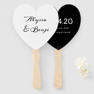 To Have and To Hold Heart Shaped Wedding Fan