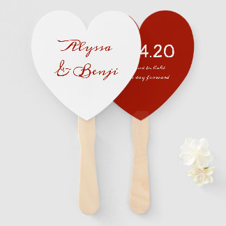To Have and To Hold Heart Shaped Wedding Fan