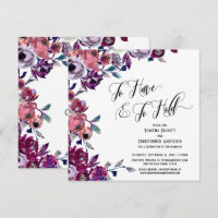 To Have & To Hold Elaborate Script Bold Flowers