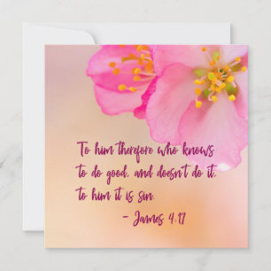 To Him Therefore Who Knows Christian Floral