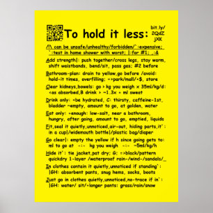 "To hold it less" big poster