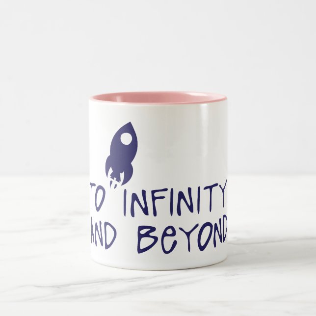 to infinity and beyond citation fuser Two-Tone coffee mug (Center)