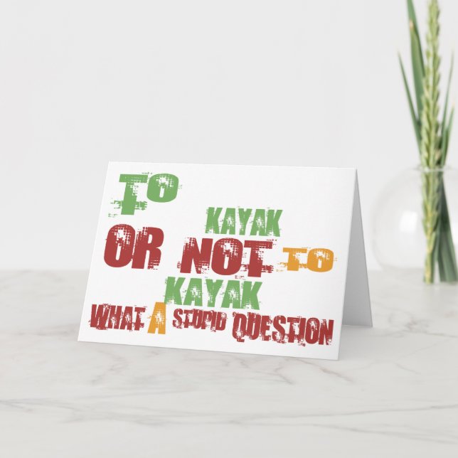 To Kayak Card (Front)