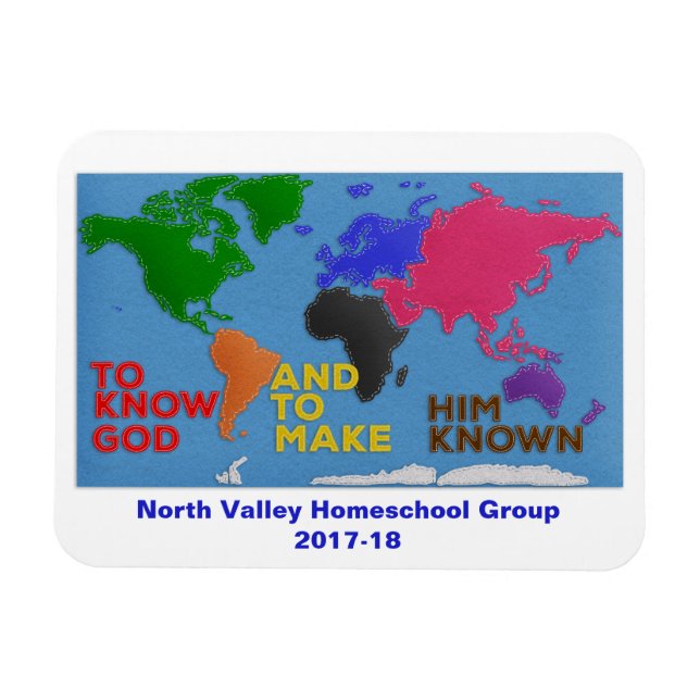 To Know God and to Make Him Known Felted World Magnet (Horizontal)