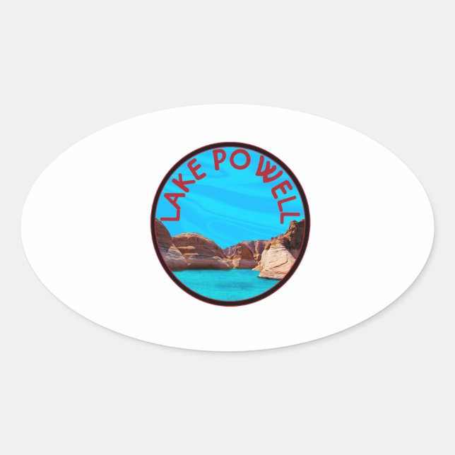 To Lake Powell Oval Sticker (Front)