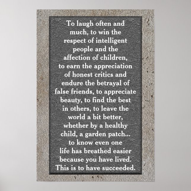 To laugh often - art poster (Front)