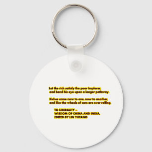 TO LIBERALITY Yellow Red2  Words to Live By jGibne Key Ring