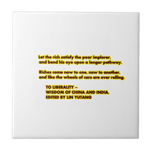 TO LIBERALITY Yellow Red2  Words to Live By jGibne Tile
