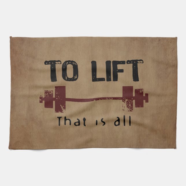 To Lift Bodybuilding Tea Towel (Horizontal)