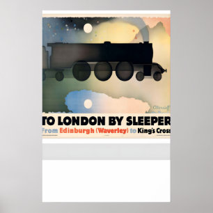 To London by Sleeper from Edinburgh Waverley to Poster