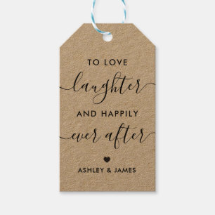To Love Laughter and Happily Ever After Favour Gift Tags