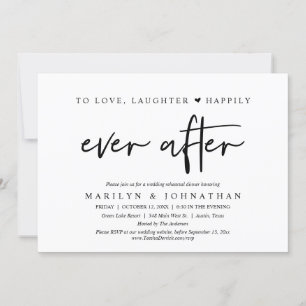 To Love, Laughter and Happily Ever After Rehearsal Invitation