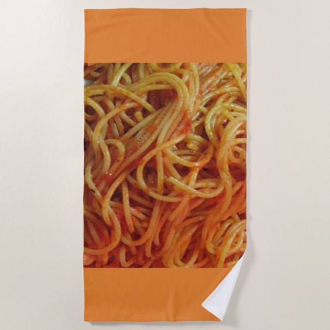 To Love Spaghetti Beach Towel (Front)