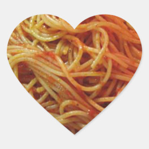 To Love Spaghetti Heart Sticker