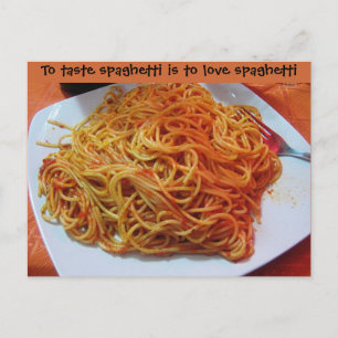 To Love Spaghetti Postcard