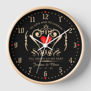 To Love & To Cherish Wall Clock