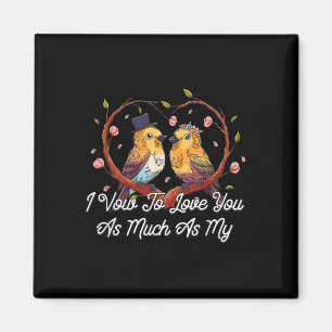 To Love You As Much As My Cats Wedding Cat Lover Magnet