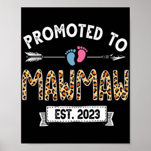 To Mawmaw Est 2023 Leopard Mother's Day Poster
