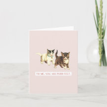 To Me, You are Purr-Fect-Vintage Cat Punny Card