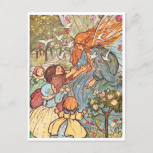 To Meet a Fairy Vintage Illustration Postcard