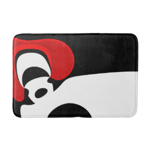 To Mr. Redd: Abstract Black, White & Red Bath Mat