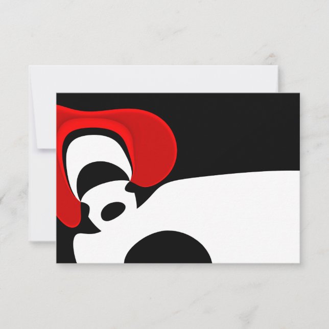 To Mr. Redd: Abstract Black, White & Red Card (Front)