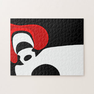 To Mr. Redd: Abstract Black, White & Red Jigsaw Puzzle