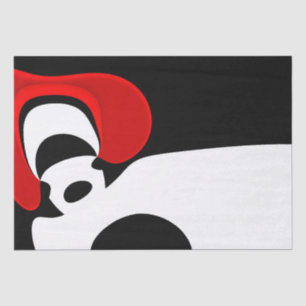 To Mr. Redd: Abstract Black, White & Red Tissue Paper