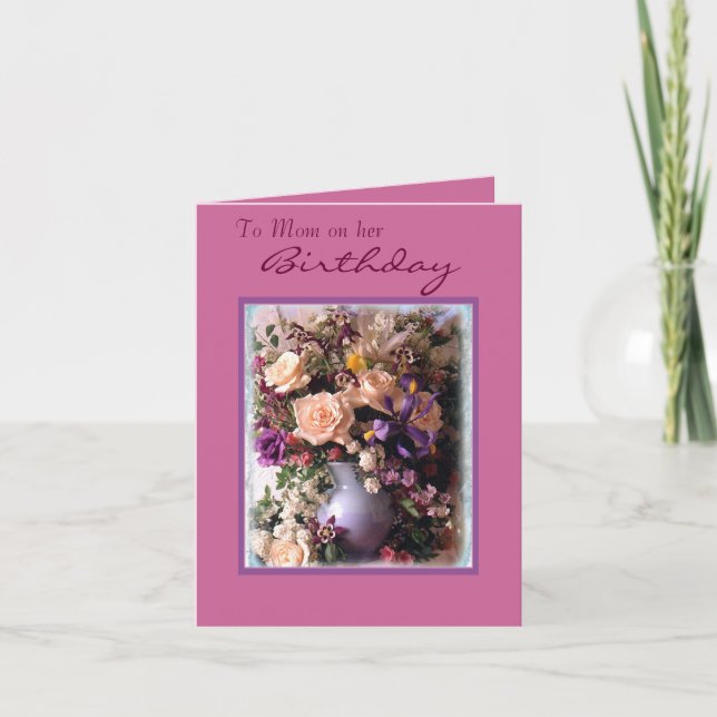 To Mum on her, Birthday Card (Front)