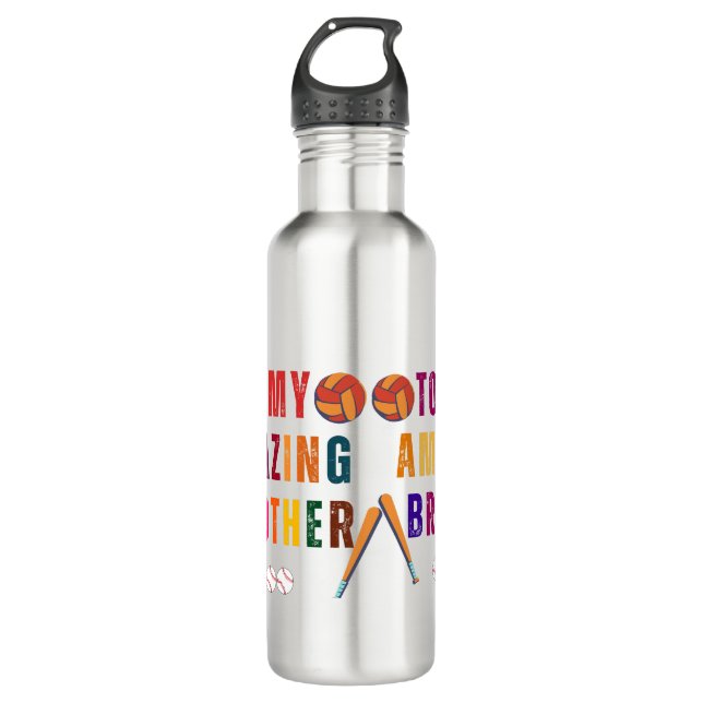 To my amazing brother Brother's day 710 Ml Water Bottle (Front)